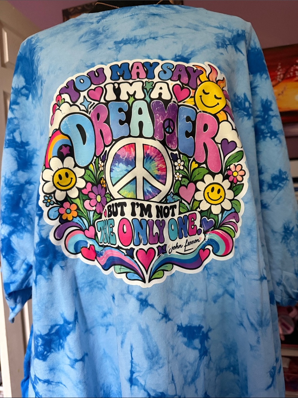 Port and Company Blue Tie-Dye "Dreamer" Graphic Tee